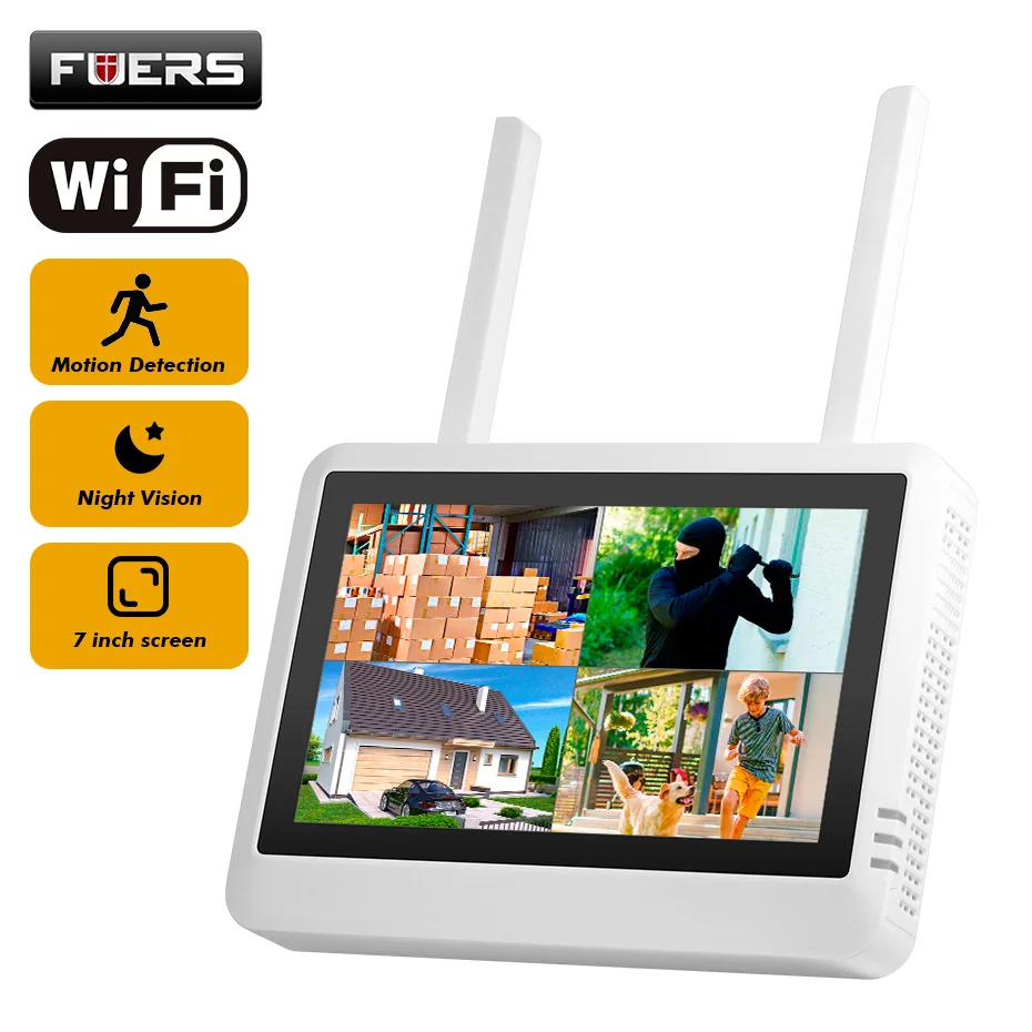 Home Security Video - FUERS 8CH Wireless NVR Security System