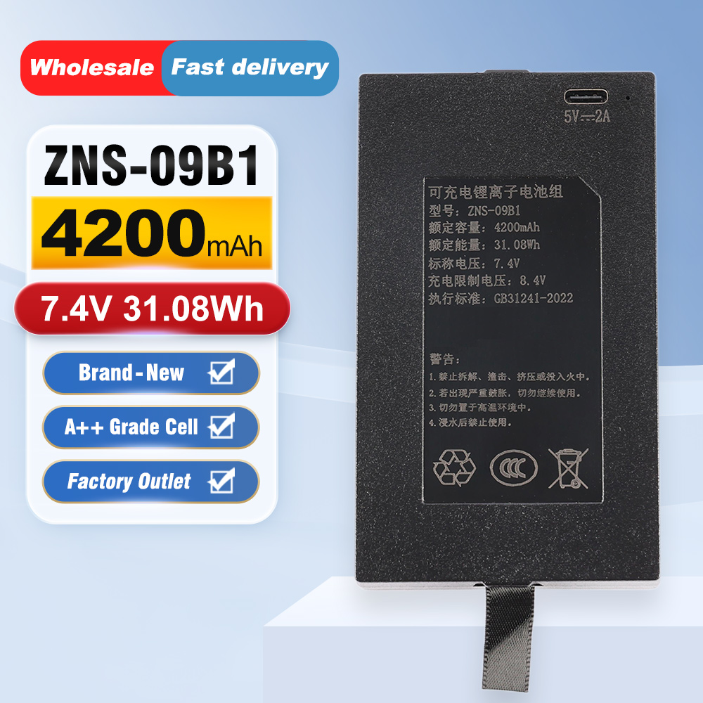 Home Security Battery Replacement - ZNS-09B1 4200mAh C+C- P-P+ Replacement Battery
