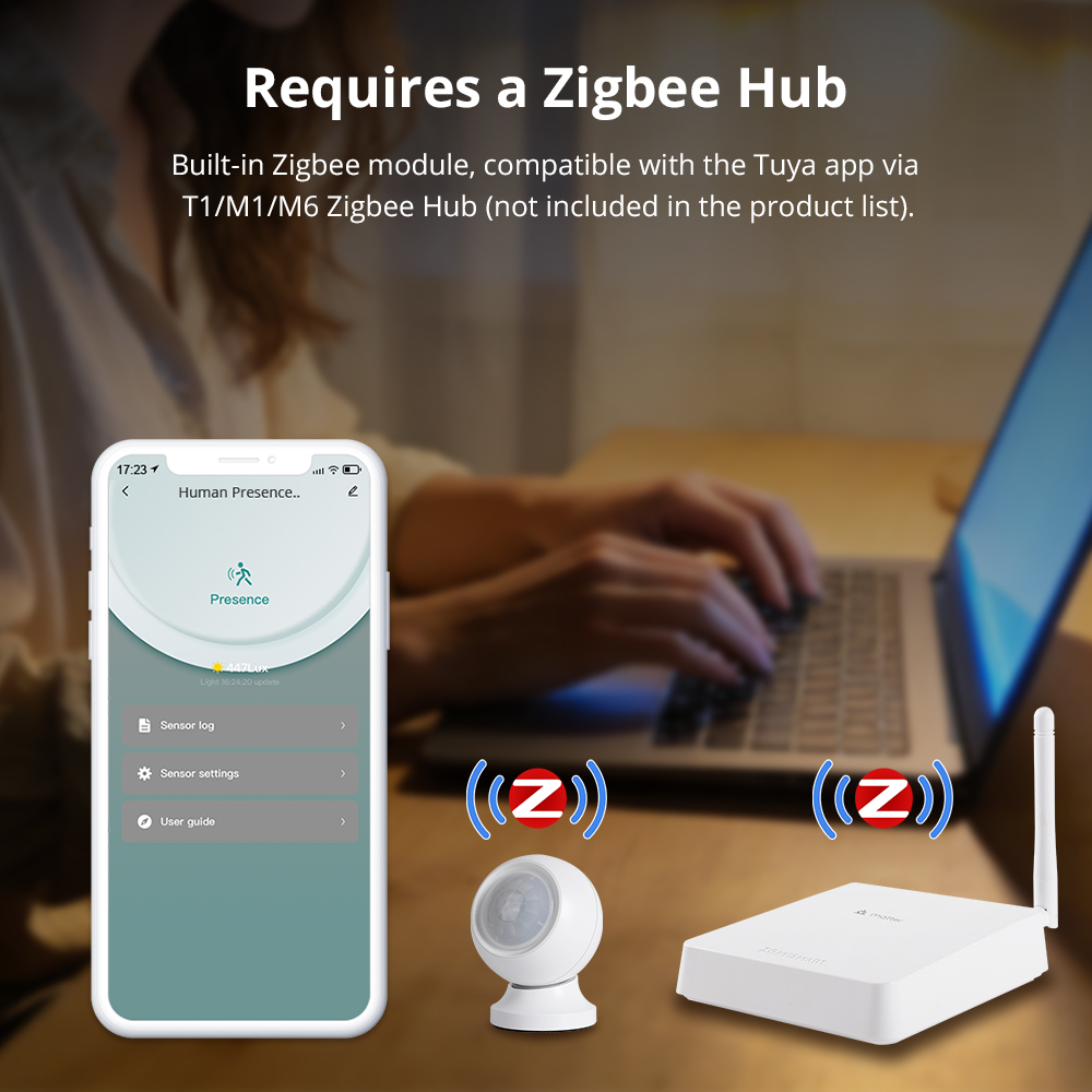 Zemismart Zigbee Smart Human P - Home Security Radar System recension och pris
