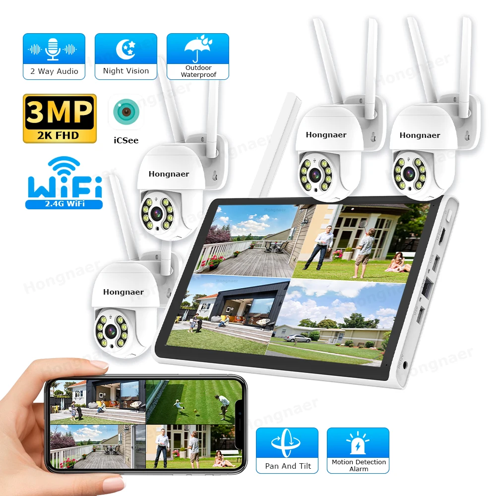 2026 Hongnaer 3MP 4 Channel Wi - Home Security Video recension och pris