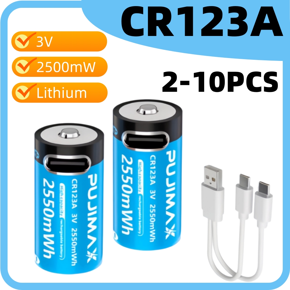 CR123A 3V 2500mWh Rechargeable - Home Security Battery Replacement recension och pris