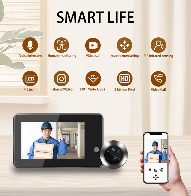 4.3inch Tuya Smartlife WiFi Do - Home Security Video recension och pris