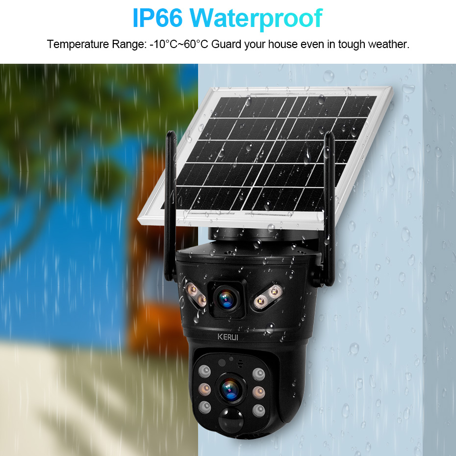 KERUI Outdoor 6MP Solar Camera - Home Security Video recension och pris
