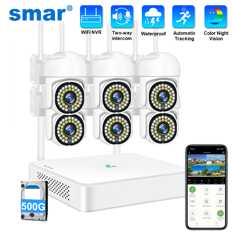 Smar 3MP Wireless CCTV Securit - Sim Gsm Alarm recension och pris